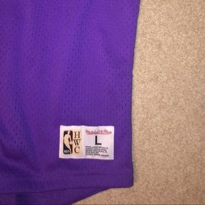 Purple short-sleeved Retro Toronto Raptors hoodie by Mitchell and Ness.